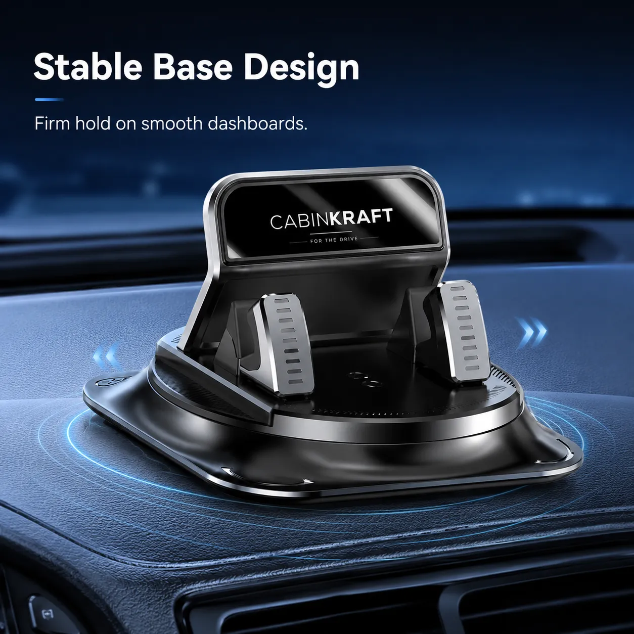 360° Car Phone Holder — Suction Cup Dashboard Mount, iPhone & Android